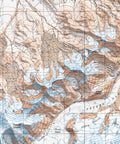 Mt Denali (Alaska, USA), Topographic map - 1964, 2D printed shaded relief map with 3D effect of a 1964 topographic map of Mt Denali (Alaska, USA). Shop our beautiful fine art printed maps on supreme Cotton paper. Vintage maps digitally restored and enhanced with a 3D effect. VizCart from Vizart