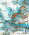 Mt Fairweather (Alaska, USA), Topographic map - 1966, 2D printed shaded relief map with 3D effect of a 1966 topographic map of Mt Fairweather (Alaska, USA). Shop our beautiful fine art printed maps on supreme Cotton paper. Vintage maps digitally restored and enhanced with a 3D effect. VizCart from Vizart