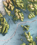 1979 Mount Fairweather (Alaska, USA) shaded relief map print with 3D effect fine art wall decor. VizCart from Vizart