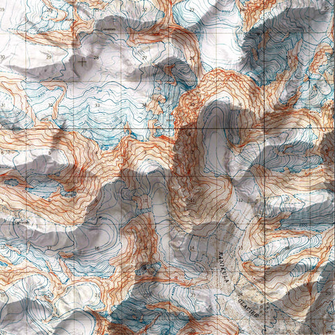 Mt Foraker (Alaska, USA), Topographic map - 1963, 2D printed shaded relief map with 3D effect of a 1963 topographic map of Mt Foraker (Alaska, USA). Shop our beautiful fine art printed maps on supreme Cotton paper. Vintage maps digitally restored and enhanced with a 3D effect. VizCart from Vizart