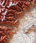 Piedmont (Italy), Topographic map - 1935, 2D printed shaded relief map with 3D effect of a 1935 topographic map of Piedmont (Italy). Shop our beautiful fine art printed maps on supreme Cotton paper. Vintage maps digitally restored and enhanced with a 3D effect. VizCart from Vizart