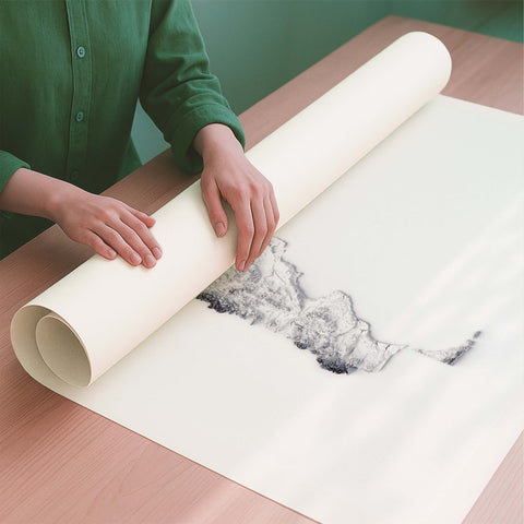 Argentina white shaded relief elevation map printed on fine art paper rolled poster ready for shipping