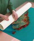 Australia spectral shaded relief elevation map printed on fine art paper rolled poster ready for shipping