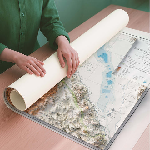 1912 Eritrea shaded relief map print with 3D effect fine art wall decor. VizCart from Vizart.