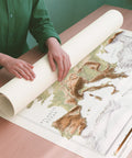 Europe geo shaded relief elevation map printed on fine art paper rolled poster ready for shipping