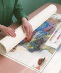 France 1980 geological restored antique shaded relief map print on fine art paper rolled poster ready for shipping