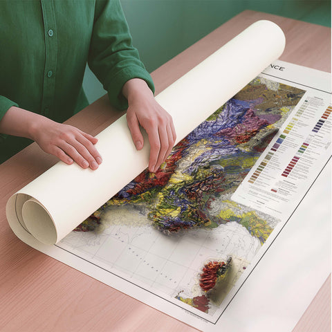 Francia, mappa geologica - 1980