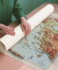 Greece 1922 topographic restored antique shaded relief map print on fine art paper rolled poster ready for shipping