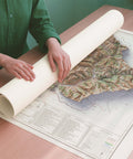 Hautes-Alpes (France) 1909 topographic restored antique shaded relief map print on fine art paper rolled poster ready for shipping
