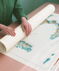 Italy spectral shaded relief elevation map printed on fine art paper rolled poster ready for shipping