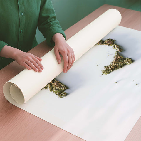 Italy geo shaded relief elevation map printed on fine art paper rolled poster ready for shipping