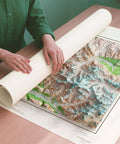Mt Bona (Alaska, USA) 1980 topographic restored antique shaded relief map print on fine art paper rolled poster ready for shipping