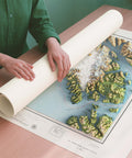 Mt Fairweather (Alaska, USA) 1979 topographic restored antique shaded relief map print on fine art paper rolled poster ready for shipping