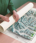 Mt Saint Elias (Alaska, USA) 1966 topographic restored antique shaded relief map print on fine art paper rolled poster ready for shipping