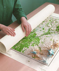 Mt Sanford (Alaska, USA) 1969 topographic restored antique shaded relief map print on fine art paper rolled poster ready for shipping