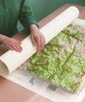 Mt Whitney (USA) 1966 topographic restored antique shaded relief map print on fine art paper rolled poster ready for shipping