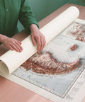 Patagonia 1925 topographic restored antique shaded relief map print on fine art paper rolled poster ready for shipping