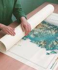 Sardinia (Italy) spectral shaded relief elevation map printed on fine art paper rolled poster ready for shipping