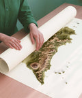Sicily (Italy) geo shaded relief elevation map printed on fine art paper rolled poster ready for shipping