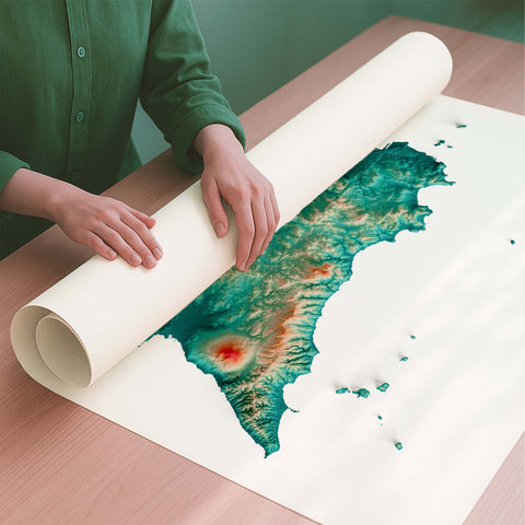 Sicily (Italy), Elevation tint - Spectral