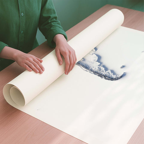 South America white shaded relief elevation map printed on fine art paper rolled poster ready for shipping
