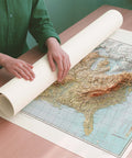 1911 United States of America shaded relief topographic map print with 3D effect fine art wall decor. VizCart from Vizart.