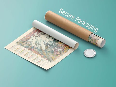A Grossglockner geological map of 1939 rolled in our secure packaging