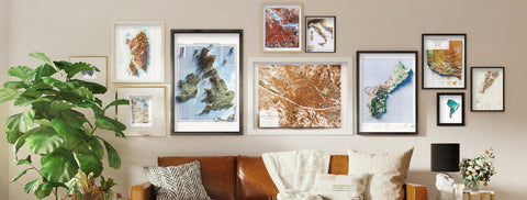 Discover our exclusive promotion at VizCart: buy two of our captivating shaded relief maps  with 3D effect and get a print for free! Our carefully crafted maps are perfect for decorating your home or office. Take advantage of the offer now: pay for 2, get 3!