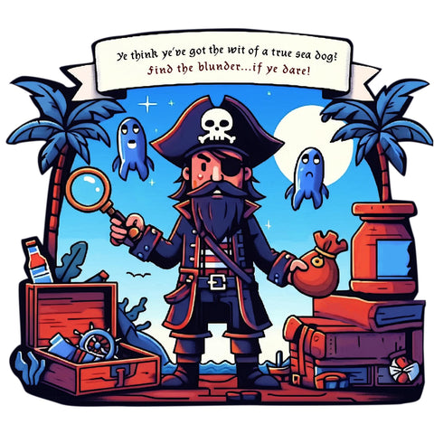 A pirate invite users to find an error inside the vizcart website and the prize is a coupon code