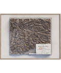 Dolomites (Italy), Topographic map - 1880, 2D printed shaded relief map with 3D effect of a 1880 topographic map of Dolomites (Italy). Shop our beautiful fine art printed maps on supreme Cotton paper. Vintage maps digitally restored and enhanced with a 3D effect., VizCart from Vizart