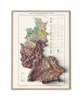 West Germany, Soil map - 1963, 2D printed shaded relief map with 3D effect of a 1963 soil map of West Germany. Shop our beautiful fine art printed maps on supreme Cotton paper. Vintage maps digitally restored and enhanced with a 3D effect. VizCart from Vizart