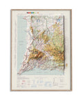 Lagos (Portugal), Topographic map - 1944, 2D printed shaded relief map with 3D effect of a 1944 topographic map of Lagos (Portugal). Shop our beautiful fine art printed maps on supreme Cotton paper. Vintage maps digitally restored and enhanced with a 3D effect., VizCart from Vizart