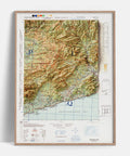 Tarragona (Spain), Topographic map - 1944, 2D printed shaded relief map with 3D effect of a 1944 topographic map of Burgos (Spain). Shop our beautiful fine art printed maps on supreme Cotton paper. Vintage maps digitally restored and enhanced with a 3D effect., VizCart from Vizart