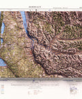 Bordeaux (France), Topographic map - 1943, 2D printed shaded relief map with 3D effect of a 1943 topographic map of Bordeaux (France). Shop our beautiful fine art printed maps on supreme Cotton paper. Vintage maps digitally restored and enhanced with a 3D effect., VizCart from Vizart