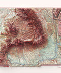 Romania, Topographic map - 1963, 2D printed shaded relief map with 3D effect of a 1963 topographic map of Romania. Shop our beautiful fine art printed maps on supreme Cotton paper. Vintage maps digitally restored and enhanced with a 3D effect., VizCart from Vizart