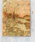 Toledo (Spain), Topographic map - 1944, 2D printed shaded relief map with 3D effect of a 1944 topographic map of Toledo (Spain). Shop our beautiful fine art printed maps on supreme Cotton paper. Vintage maps digitally restored and enhanced with a 3D effect., VizCart from Vizart