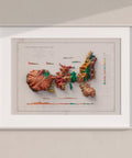 Elba Island (Italy), Geological map - 1884, 2D printed shaded relief map with 3D effect of a 1904 topographic map of Dolomites (Italy). Shop our beautiful fine art printed maps on supreme Cotton paper. Vintage maps digitally restored and enhanced with a 3D effect., VizCart from Vizart