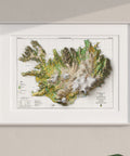 Iceland, Soil map - 1998, 2D printed shaded relief map with 3D effect of a 1998 soil map of Iceland. Shop our beautiful fine art printed maps on supreme Cotton paper. Vintage maps digitally restored and enhanced with a 3D effect., VizCart from Vizart