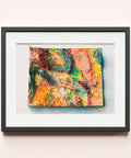 Wyoming (USA), Geological map - 1985, 2D printed shaded relief map with 3D effect of a 1985 geological map of Wyoming (USA). Shop our beautiful fine art printed maps on supreme Cotton paper. Vintage maps digitally restored and enhanced with a 3D effect., VizCart from Vizart