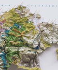 Cantabria (Spain), Geological map - 1989, 2D printed shaded relief map with 3D effect of a 1989 geologic map of Cantabria (Spain). Shop our beautiful fine art printed maps on supreme Cotton paper. Vintage maps digitally restored and enhanced with a 3D effect., VizCart from Vizart