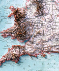 British-Irish Isles, Topographic map - 1911, 2D printed shaded relief map with 3D effect of a 1911 topographic map of Britain and Ireland (British-Irish Isles). Shop our beautiful fine art printed maps on supreme Cotton paper. Vintage maps digitally restored and enhanced with a 3D effect., VizCart from Vizart