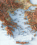 Mediterranean Sea, Topographic map - 1937, 2D printed shaded relief map with 3D effect of a 1937 topographic map of Mediterranean Sea. Shop our beautiful fine art printed maps on supreme Cotton paper. Vintage maps digitally restored and enhanced with a 3D effect. VizCart from Vizart